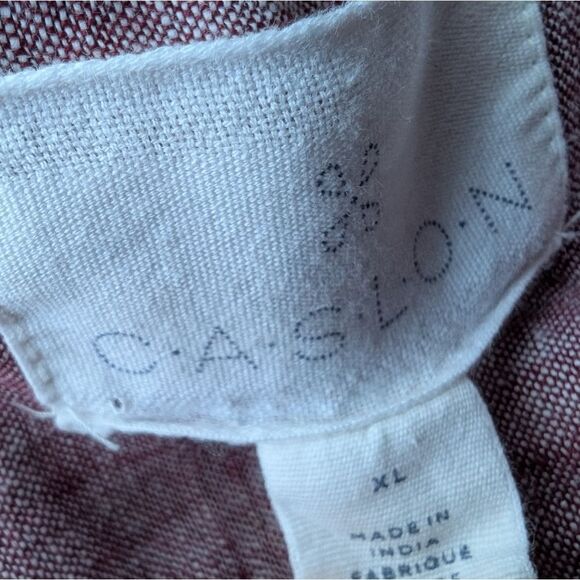 Nordstrom CASLON 100% LINEN Cinch Waist Utility Summer Jacket Size Xl - Picture 10 of 13